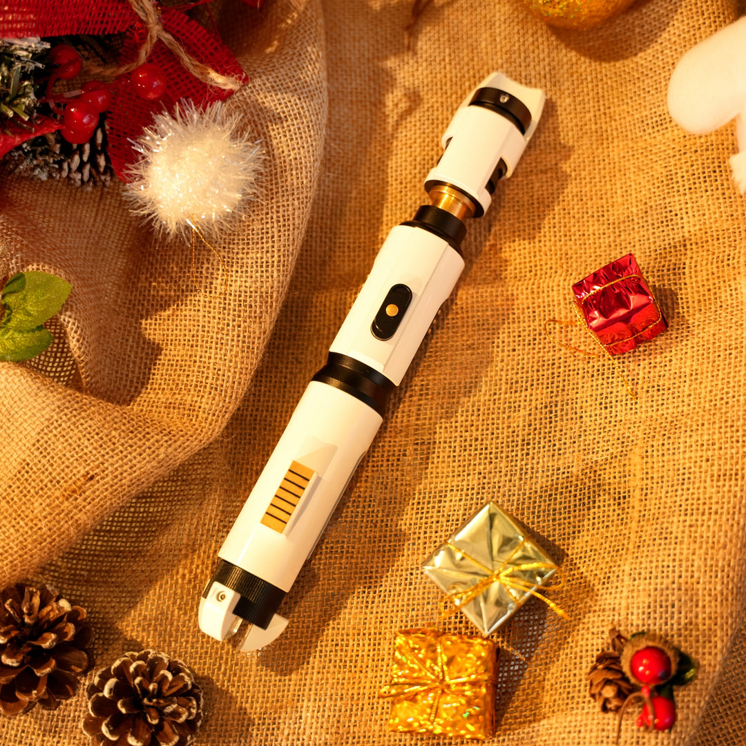 DamienSaber Lightsaber Xenopixel V3 Kit Light Saber Bluetooth Connectable Pogo Core White Hilt 28.7CM