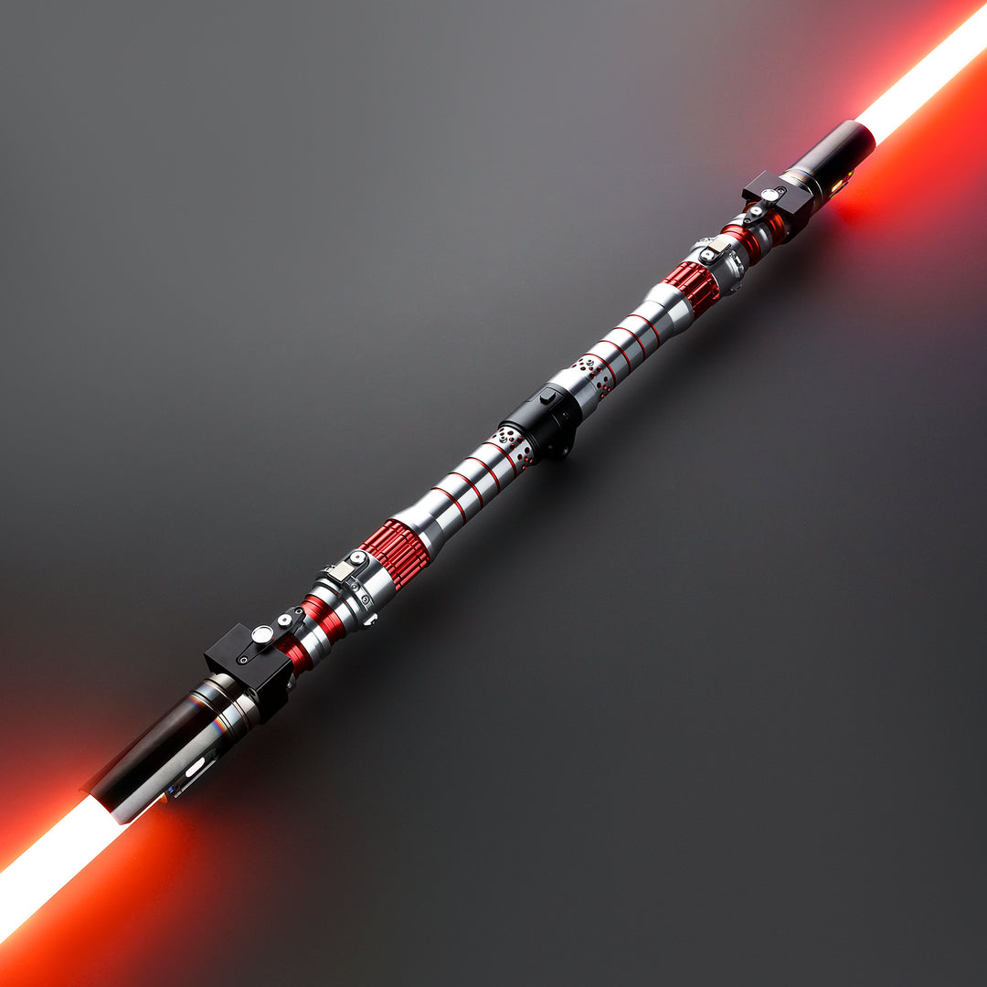 DamienSaber Lightsaber Dark Rey Red Double Bladed Light Saber Two Hilts Two Blades Hilt 71.5CM