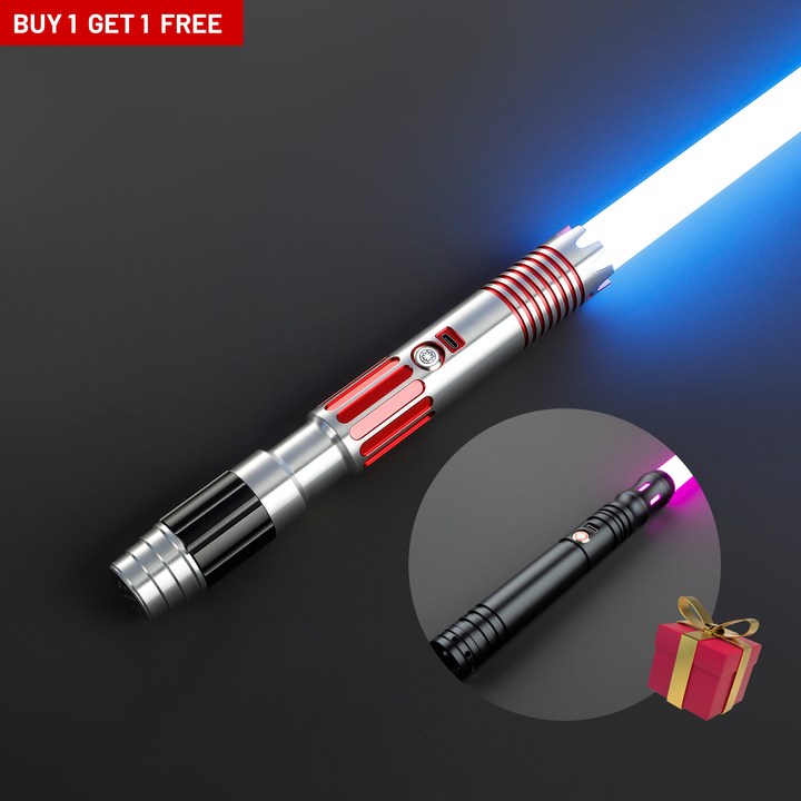 DamienSaber Lightsaber HX Series Red Light Saber Baselit 12 Sound Fonts Hilt 26CM