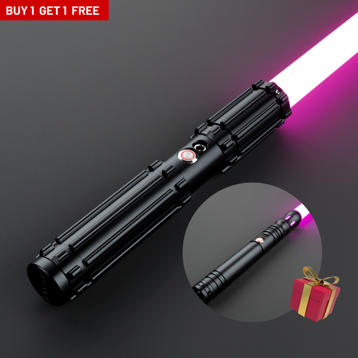 DamienSaber Lightsaber Short Light Saber Baselit 12 Sound Fonts Hilt 23.5CM