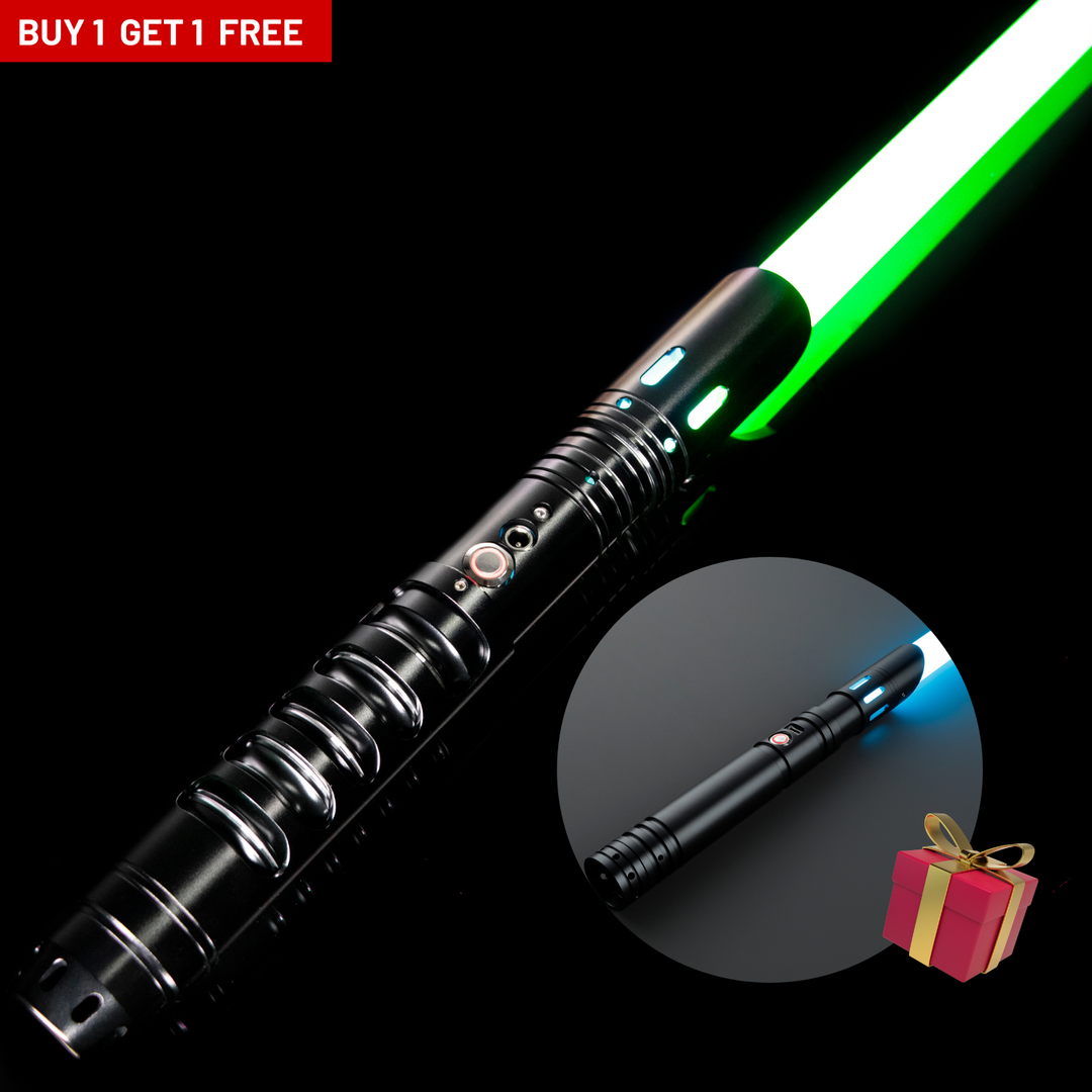 DamienSaber Light Saber Baselit 9 Sound Fonts Double Bladed Combainable Heavy Dueling Combat Lightsabers