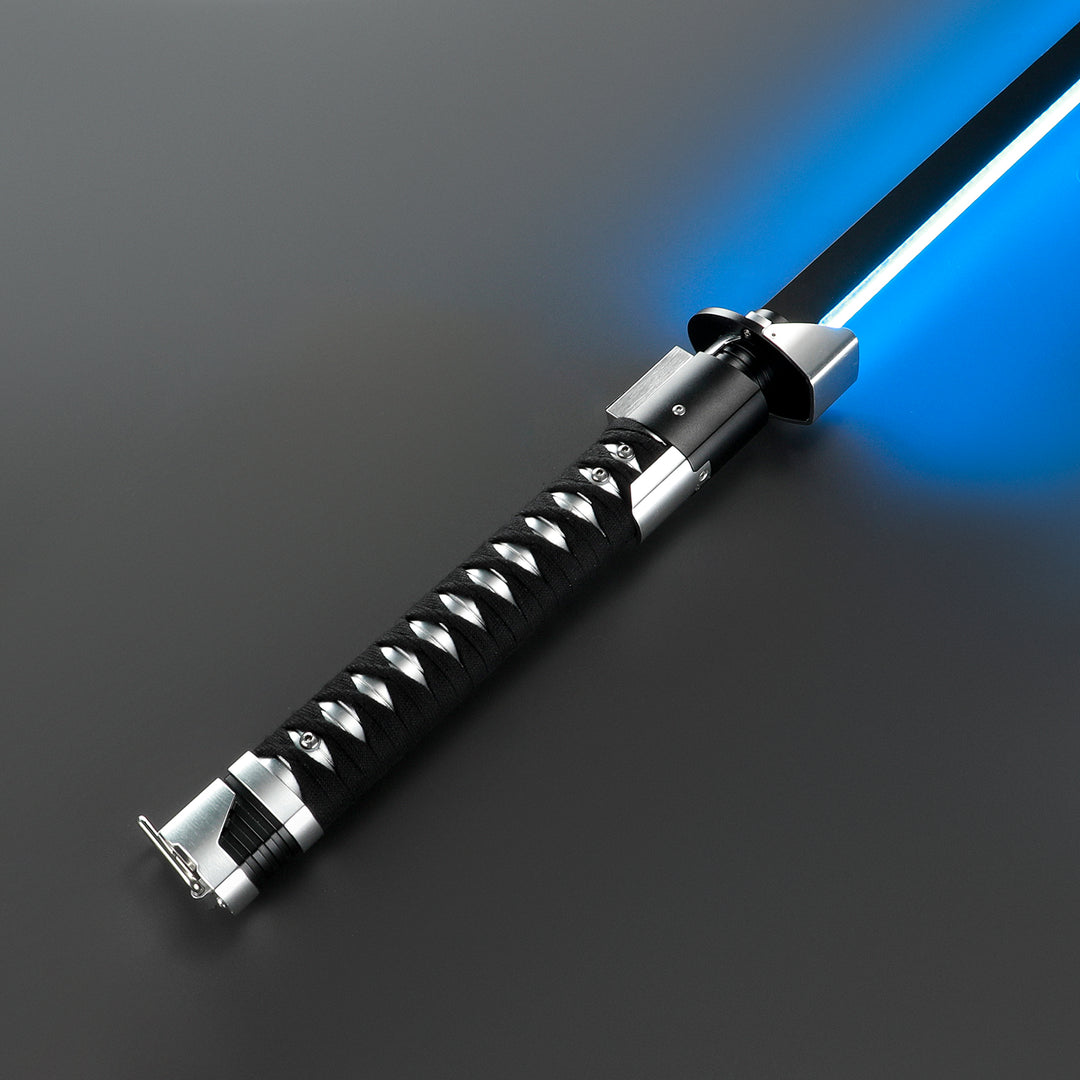 DamienSaber Ronin Samurai Inspired Lightsaber Pixel Pogo Core Black Cloth Wrapped Hilt 35.9CM