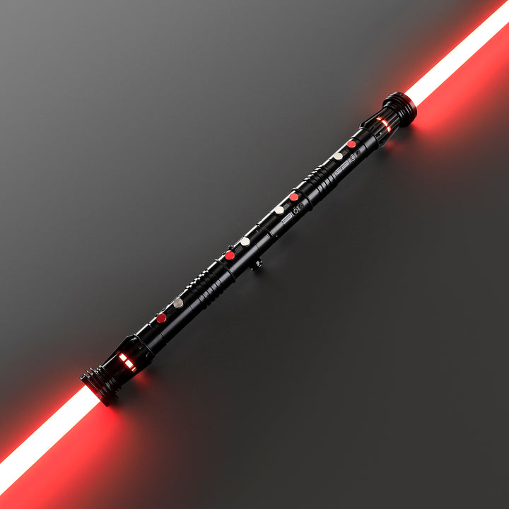 DamienSaber Lightsaber DM Saber Double Bladed Red Lightsaber Two Hilts Two Blades Hilt 26CM