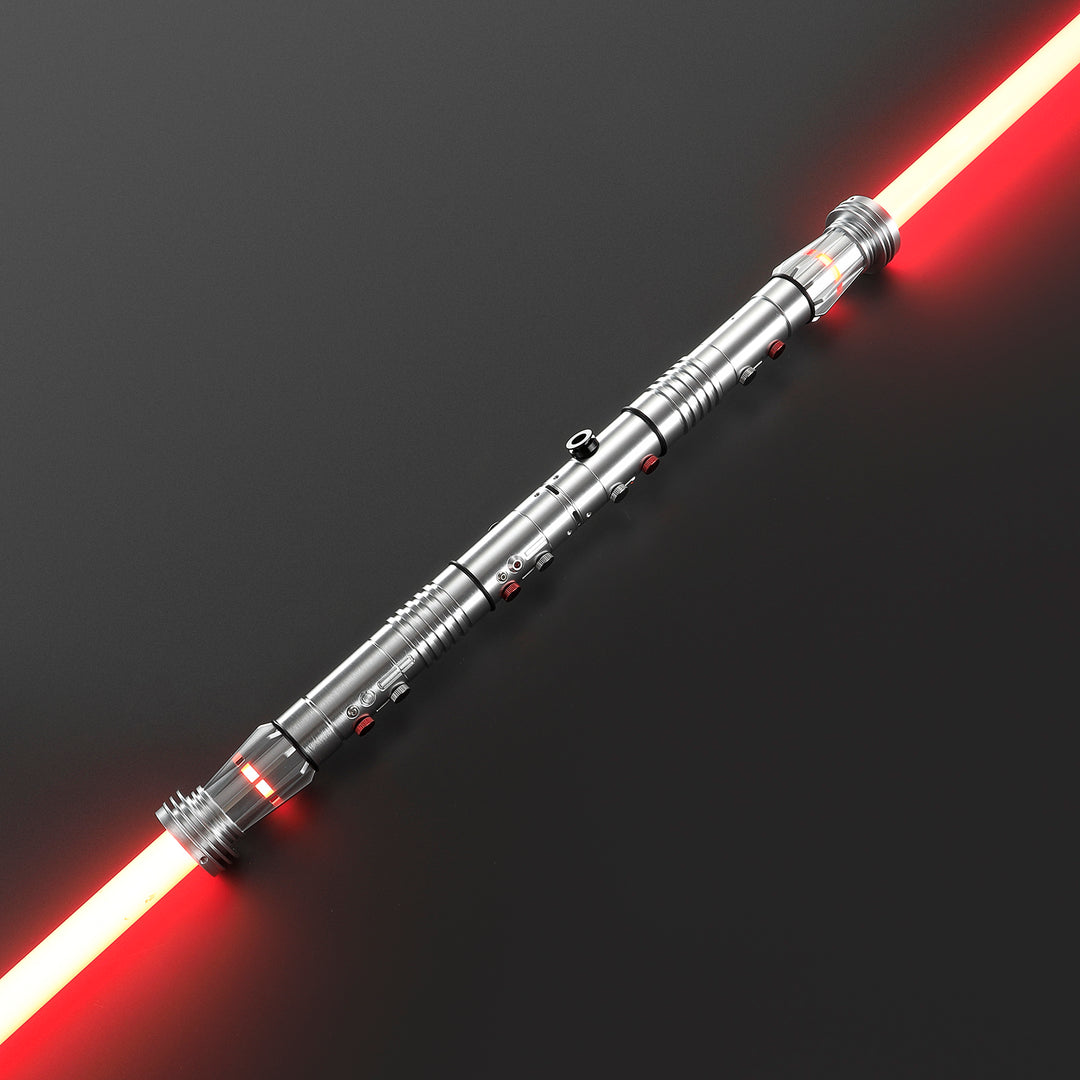 DamienSaber Lightsaber Darth Maul Saber Double Bladed Red Lightsaber Two Hilts Two Blades Hilt 26CM