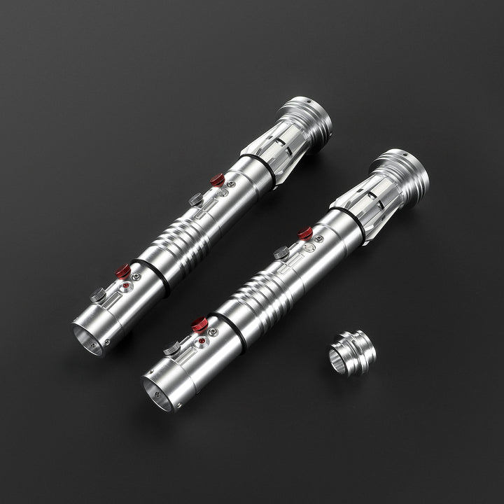 DamienSaber Lightsaber DM Saber Double Bladed Red Lightsaber Two Hilts Two Blades Hilt 26CM