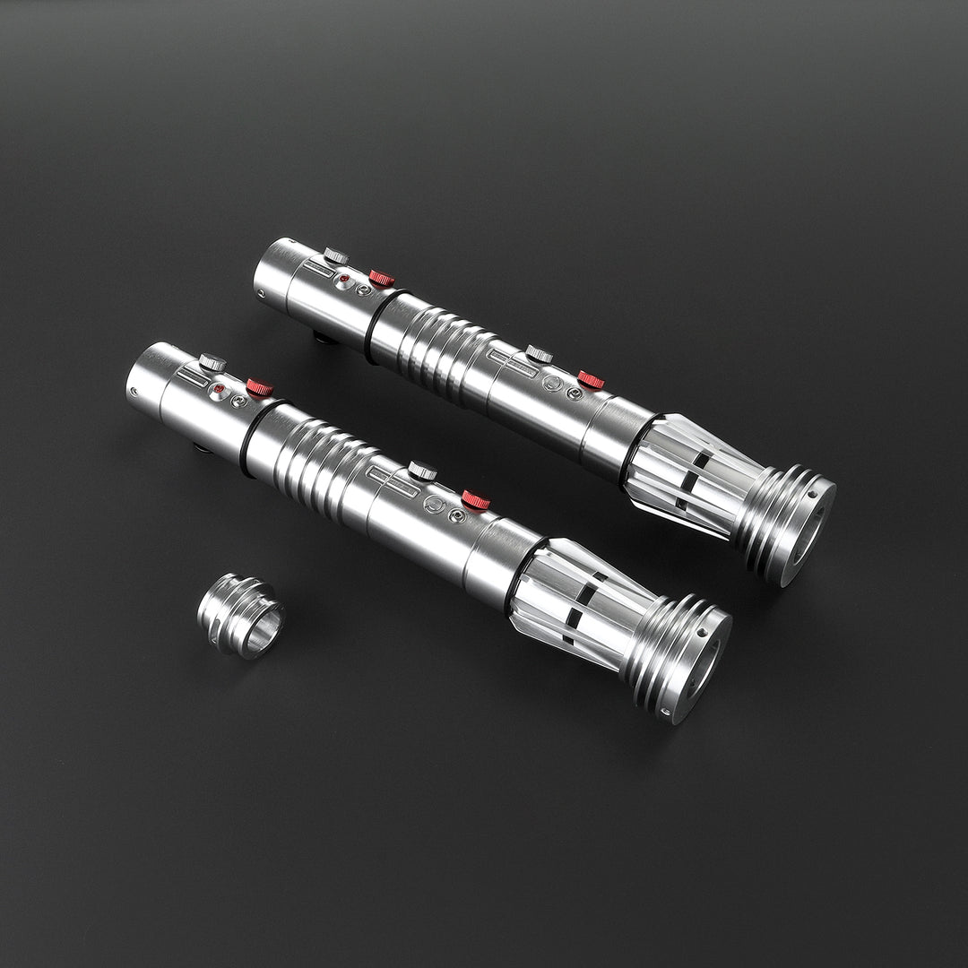 DamienSaber Lightsaber DM Saber Double Bladed Red Lightsaber Two Hilts Two Blades Hilt 26CM