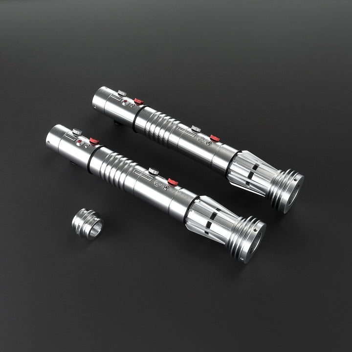 DamienSaber Lightsaber Darth Maul Saber Double Bladed Red Lightsaber Two Hilts Two Blades Hilt 26CM