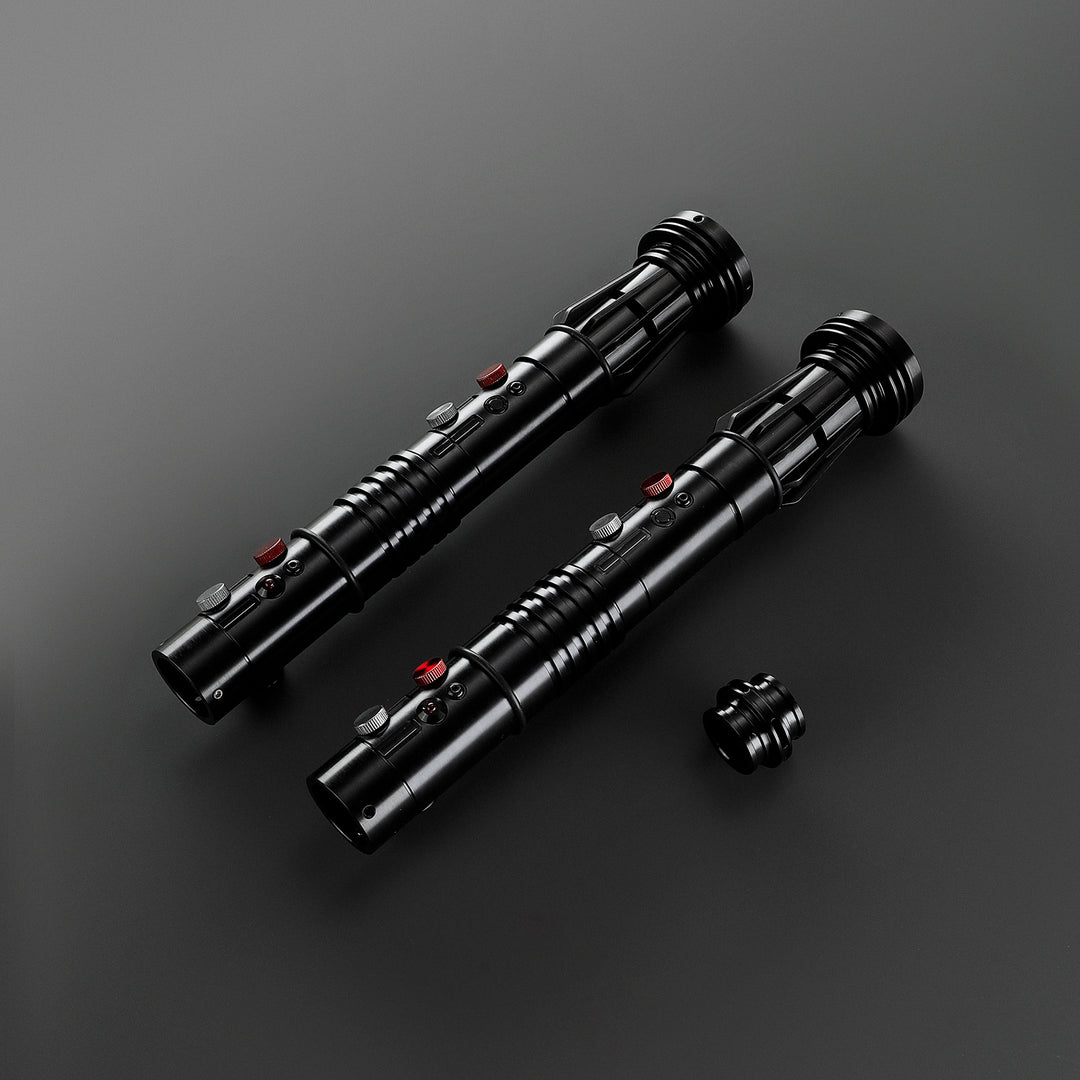 DamienSaber Lightsaber DM Saber Double Bladed Red Lightsaber Two Hilts Two Blades Hilt 26CM