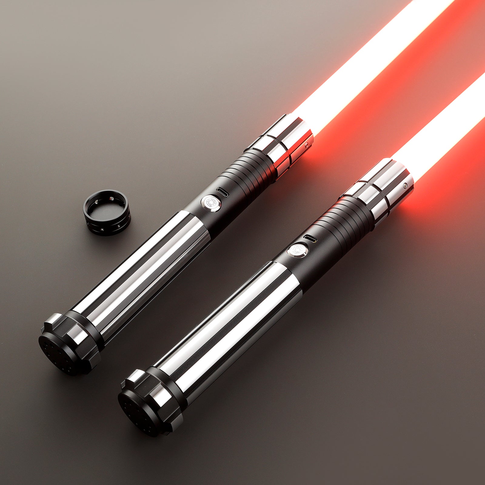 Double bladed hot sale black lightsaber