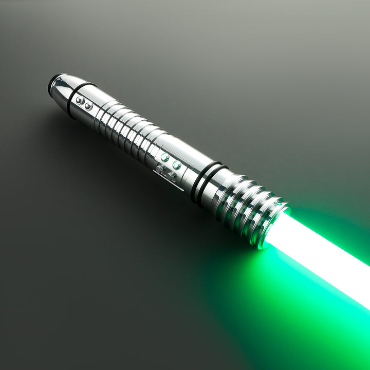 DamienSaber Lightsaber Kit Fisto Light Saber Proffie2.2 Green Bladed Short Metal Hilt 26.8CM