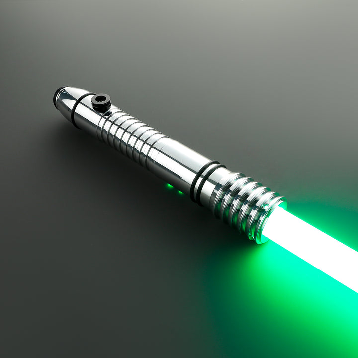 DamienSaber Lightsaber Kit Fisto Light Saber Proffie2.2 Green Bladed Short Metal Hilt 26.8CM