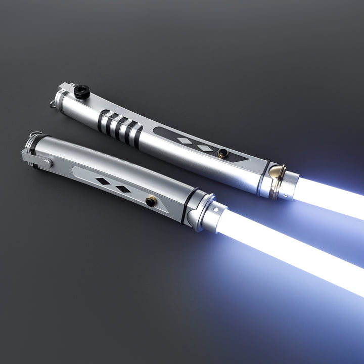 DamienSaber Lightsaber Ahsoka Tano Variant Light Saber Force FX White Lightsaber Double Blades & Handles