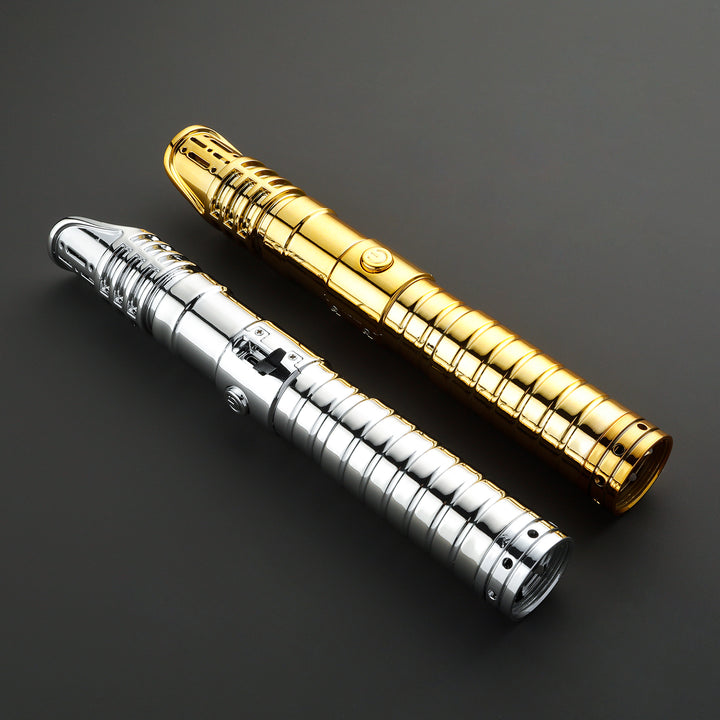 DamienSaber Custom Double Bladed LightSaber Baselit 4 Sound Fonts Plastic Hilt 7/8 Inch PC Blades