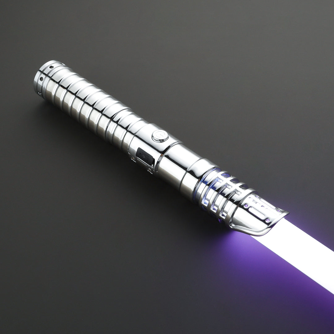 DamienSaber Custom Double Bladed LightSaber Baselit 4 Sound Fonts Plastic Hilt 7/8 Inch PC Blades