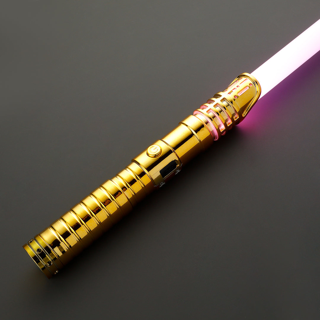 DamienSaber Custom Double Bladed LightSaber Baselit 4 Sound Fonts Plastic Hilt 7/8 Inch PC Blades