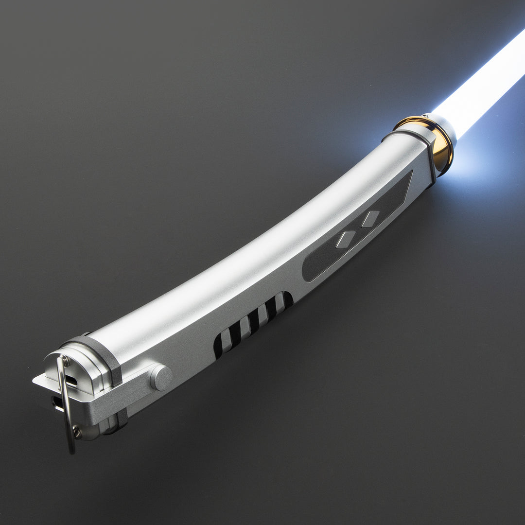 DamienSaber Lightsaber Ahsoka Tano Variant Light Saber Force FX White Lightsaber Double Blades & Handles