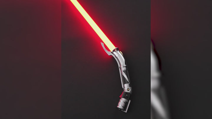 DamienSaber Lightsaber Count Dooku Red Light Saber Xenopixel V3 Core Proffie2.2 Curved Hilt 32CM