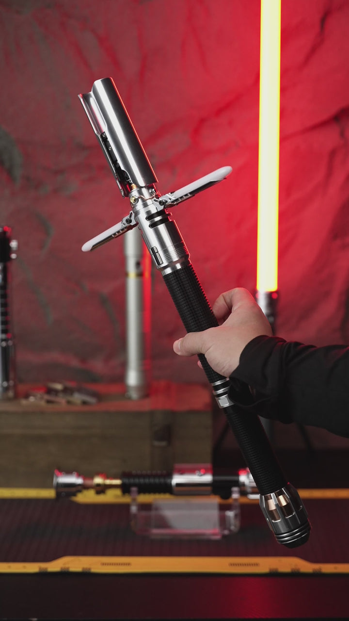 DamienSaber Lightsaber Kestis Cross Guard Saber Xenopixel V3 Pogo Core Hilt 52.5CM