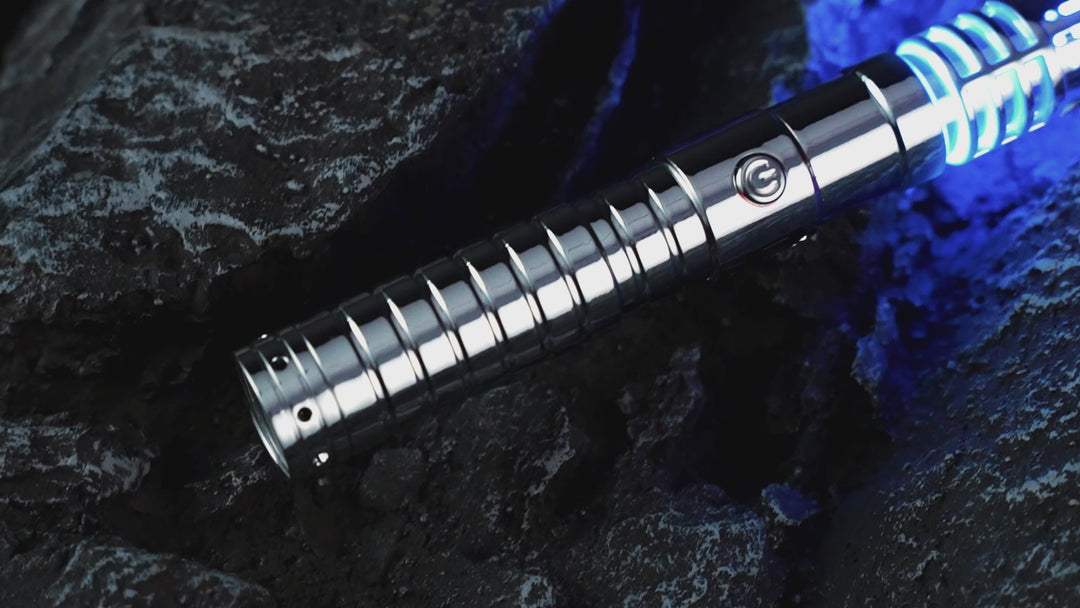 DamienSaber Custom Double Bladed LightSaber Baselit 4 Sound Fonts Plastic Hilt 7/8 Inch PC Blades