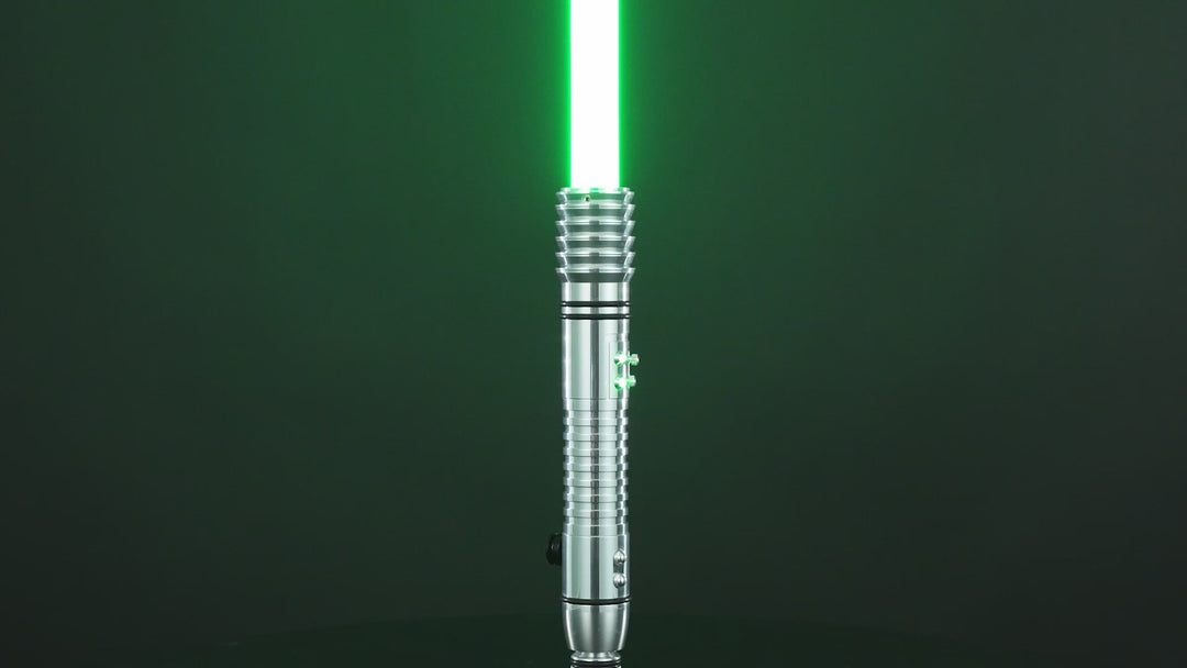 DamienSaber Lightsaber Kit Fisto Light Saber Proffie2.2 Green Bladed Short Metal Hilt 26.8CM