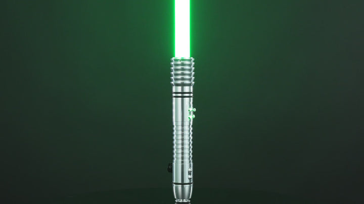 DamienSaber Lightsaber Kit Fisto Light Saber Proffie2.2 Green Bladed Short Metal Hilt 26.8CM